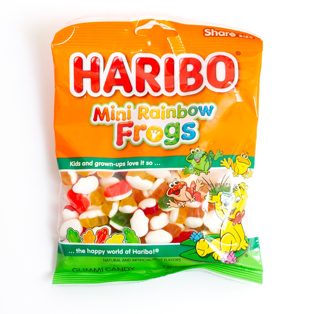 Candy, Food & Beverage, Haribo, Gummy, 5 ounce, 109516, Mini Rainbow Frogs